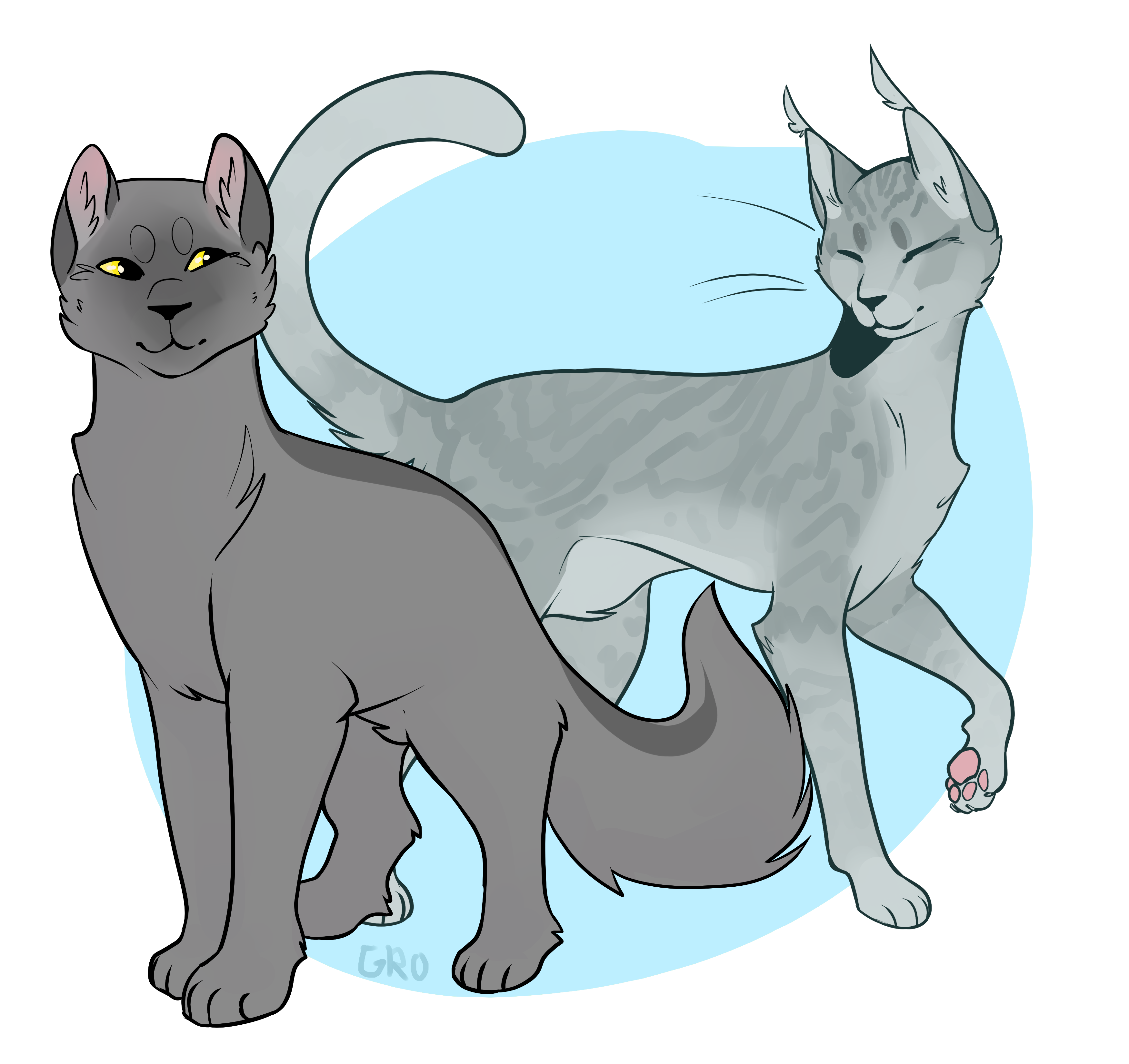Graystripe And Silverstream by Jayreb-art on DeviantArt