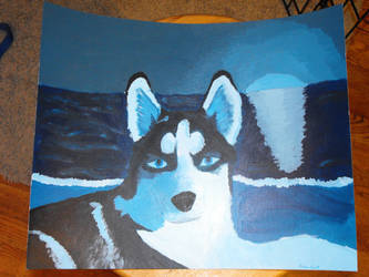 Alexander the Husky painting