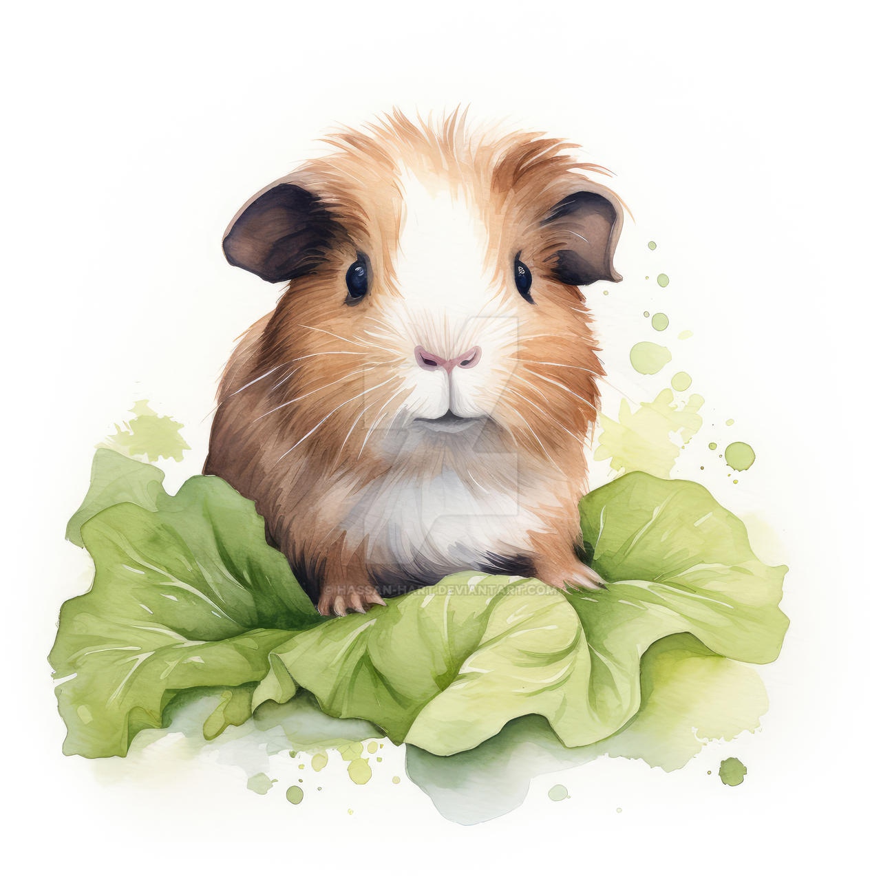 Cute Watercolor Guinea pig Clipart by Hassan-Hart on DeviantArt