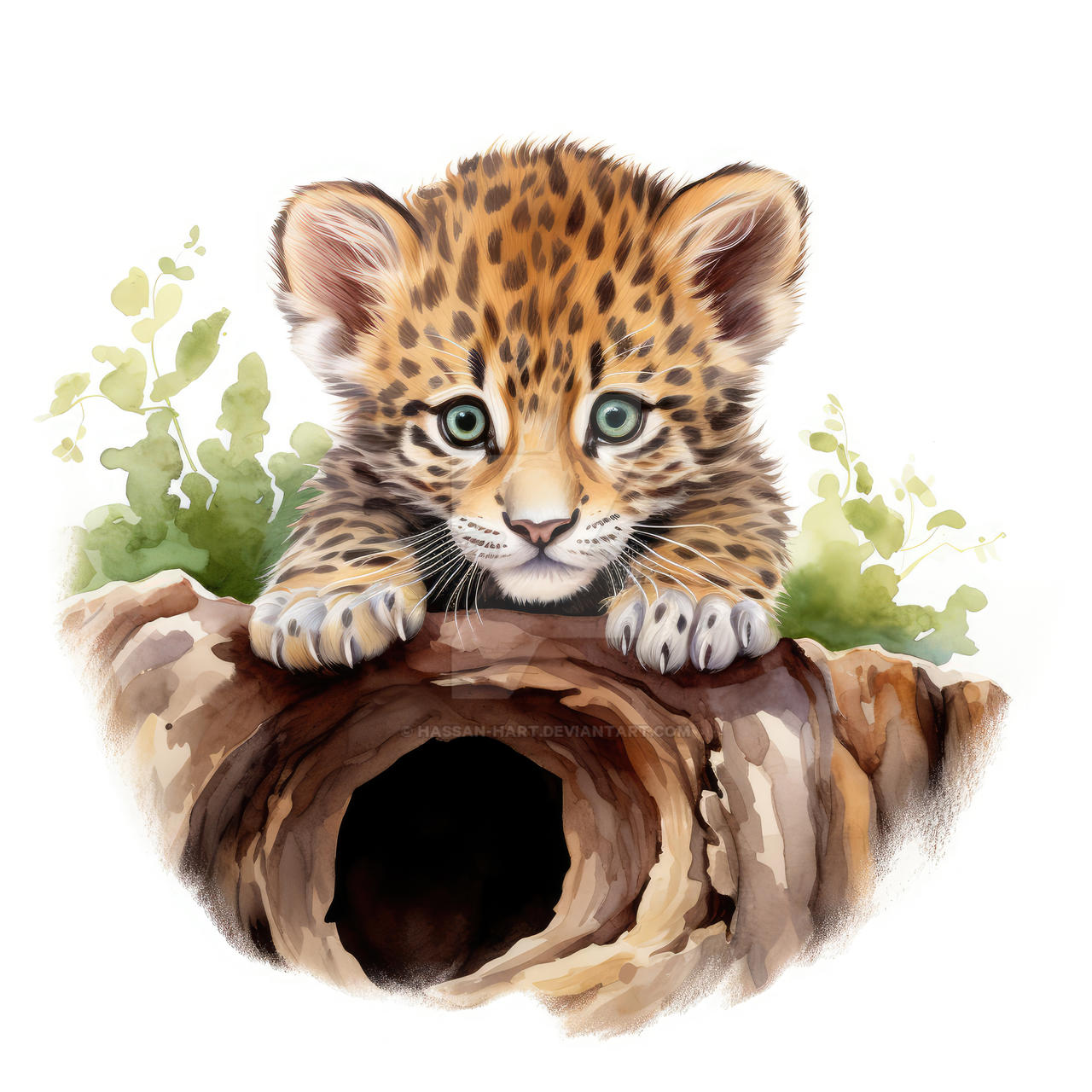 Cute Watercolor Leopard Clipart by Hassan-Hart on DeviantArt
