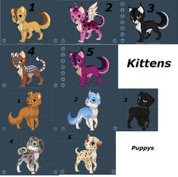 Kiiten and Puppy Adopts-OPEN