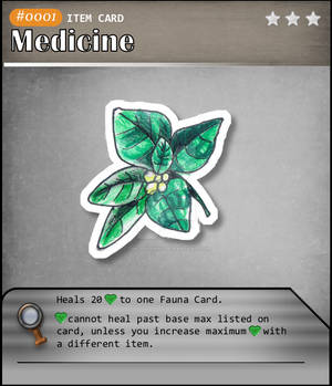 Item Card 001: Medicine