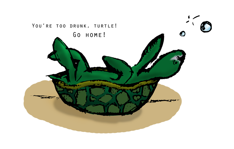 Smitten Turtle Drunk Turtle by Tsuki-Spartaness on DeviantArt