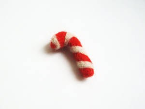 Needle-felted candy cane by Scarygothgirl