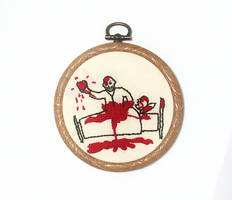 Buffy Hush embroidered wall hanging