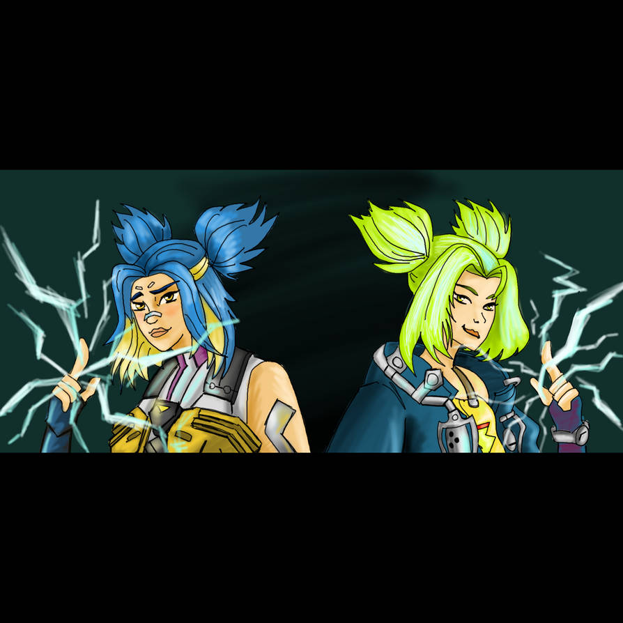 Neon And Zeri Fanart by Lindsayfrazerdraws on DeviantArt