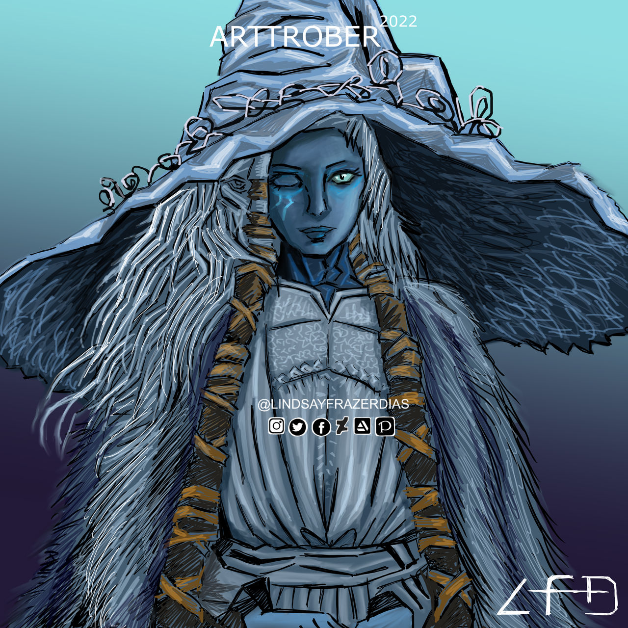 Simple Ranni Drawing ARTTOBER 2022 17 RANNI ELDEN RING by Lindsayfrazerdraws on DeviantArt