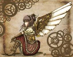 .:Steampunk Angel - Colored:.