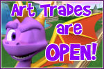 Spyro: Art Trades Open button by RadSpyro
