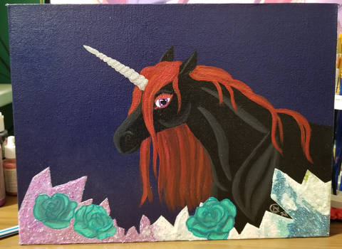 Red and Black Unicorn