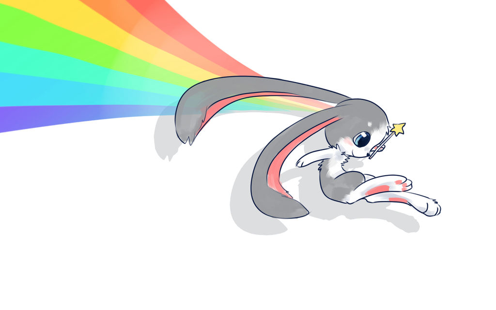 Rainbow Rabbit Deviantart Rainbow by Bunnies-Sinensis on DeviantArt
