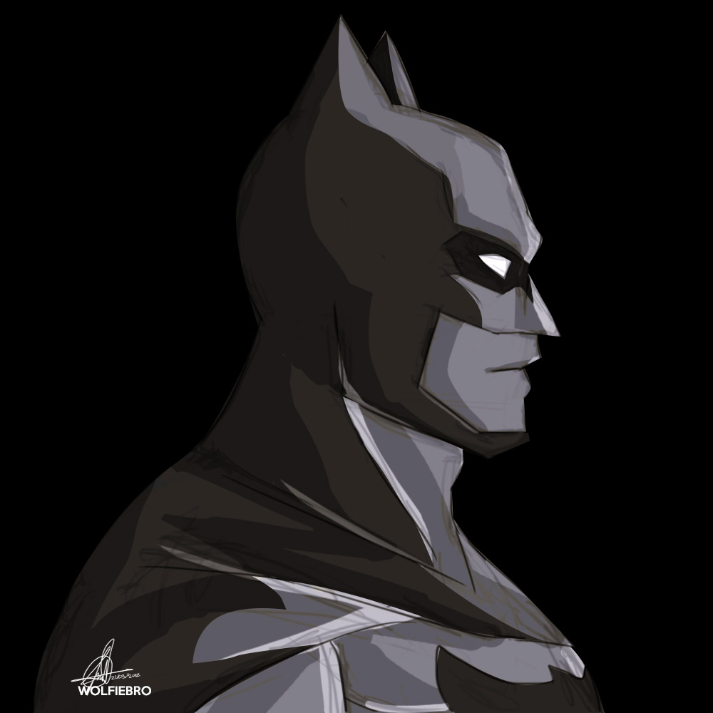 Batman Back Profile Batman Profile by JustInChase on DeviantArt