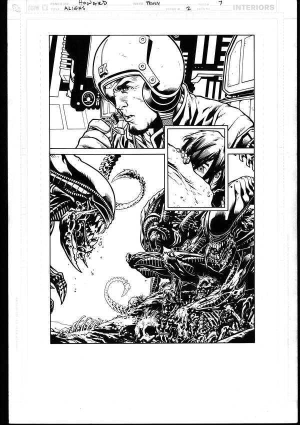 Aliens 2 page 7 inks