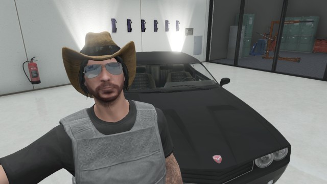 gta online player and car