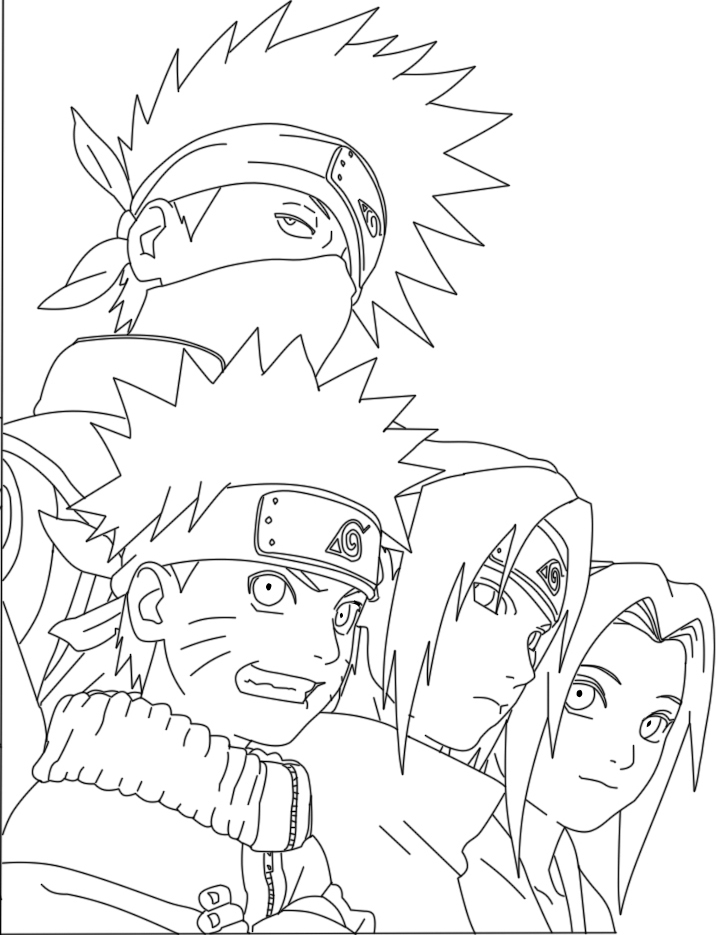 Half Artbook Naruto Lineart  Manga coloring book, Naruto painting, Naruto  uzumaki art