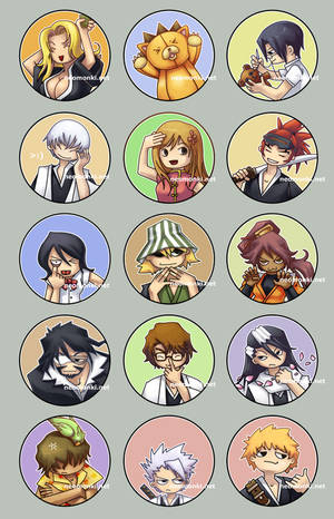 BLEACH button set preview