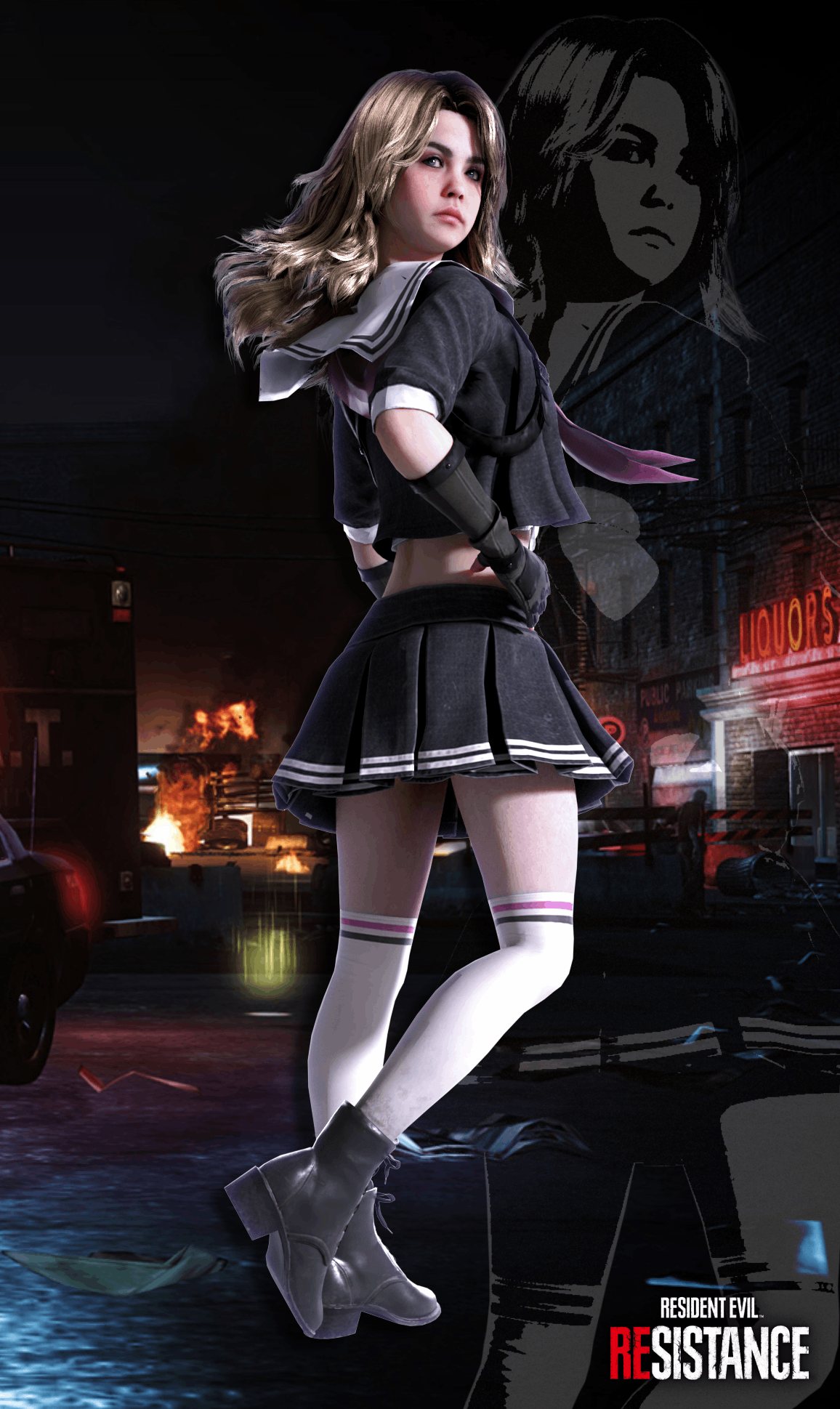 Becca (School Outfit) Resident Evil Resistance by kiminooku on