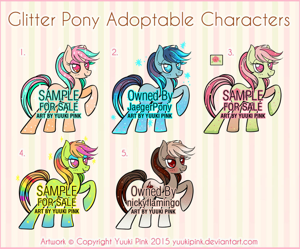 MLP Inspired Glitter Pony Adopts (CLOSED)