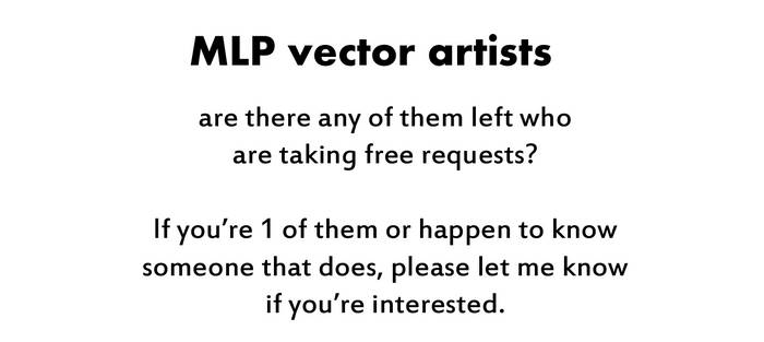 looking for MLP and Equestria Girls vector artists