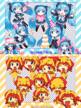 Share pack #8 #9 cucheoo Miku and Yayoi Render