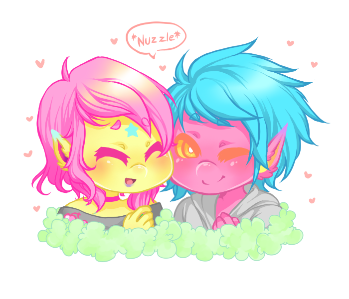 cute chibi couple commission!