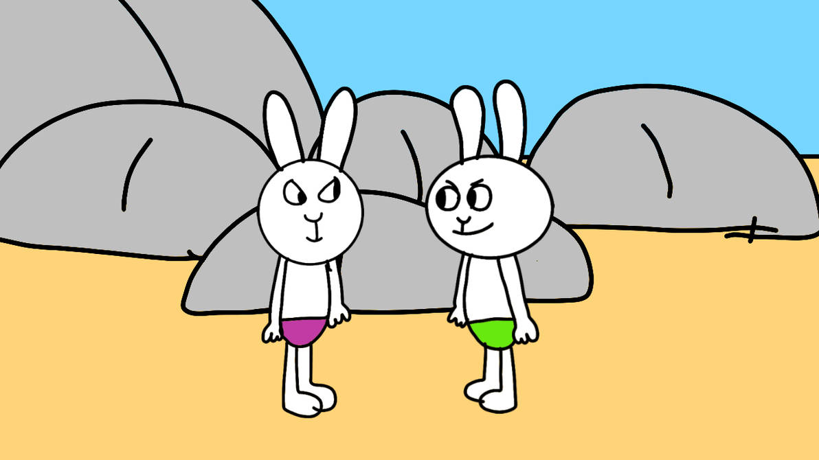 Speedo Rabbit Leon and Noah the rabbit in Speedos at the beach by Jurriantheartkid on ...