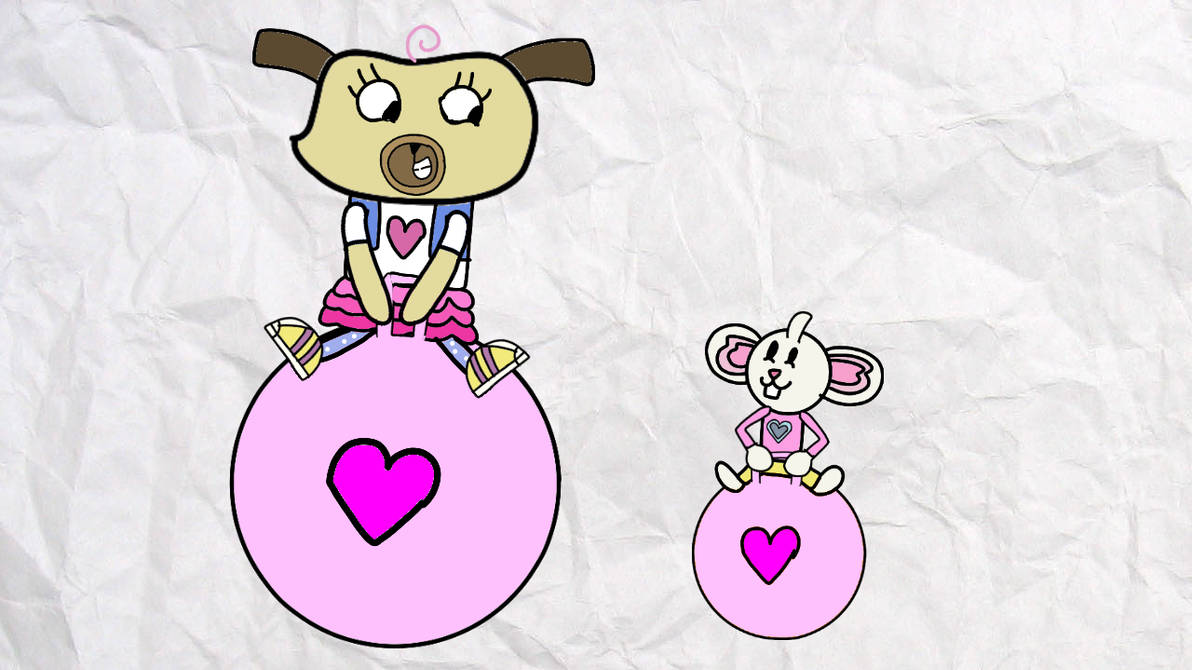 Chip and Potato on Loveheart Hopper balls by Jurriantheartkid on DeviantArt