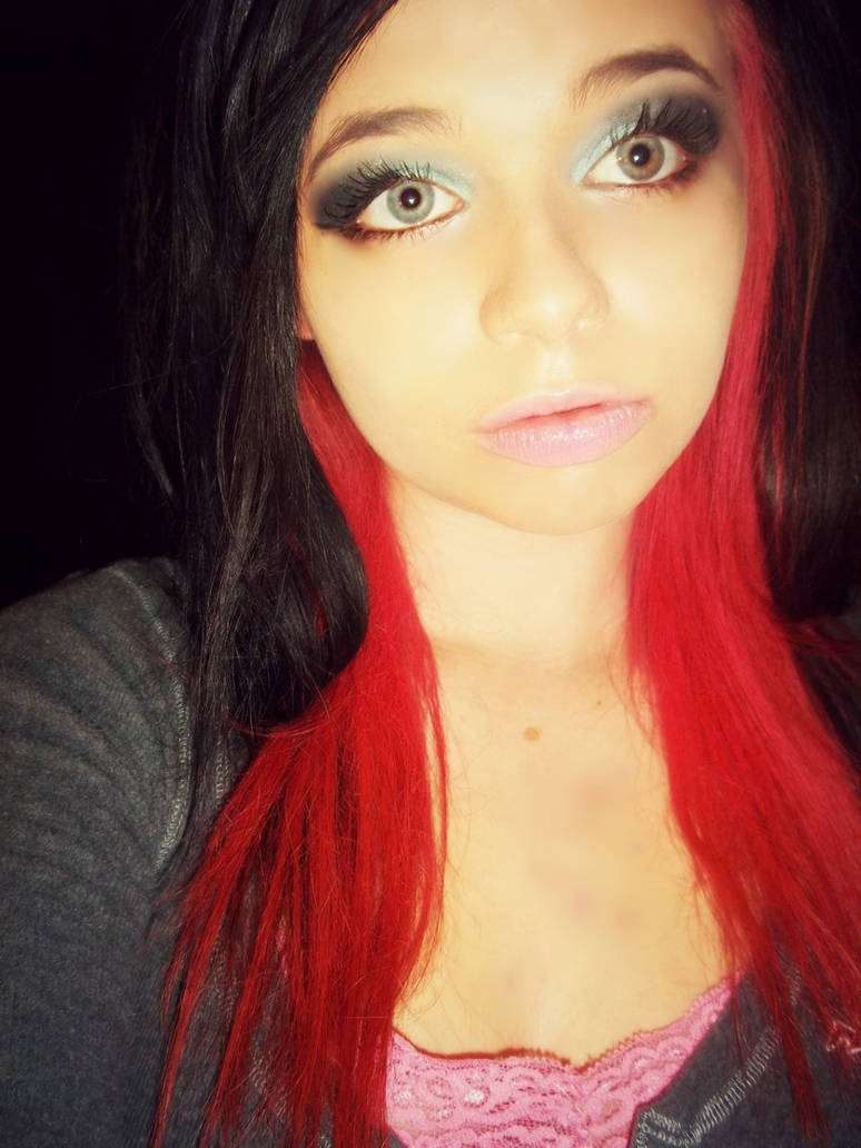 Black and hot pink hair by deathxink on deviantart Black and hot pink Hair by DeathxInk on DeviantArt