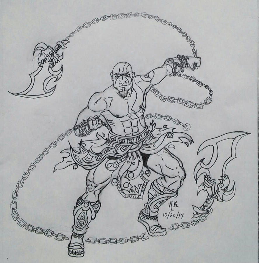 Kratos - god of war - Pencil Sketch by LegendaryNayla on DeviantArt