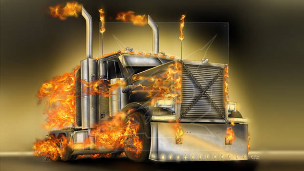 Ghost Rider Semi Truck