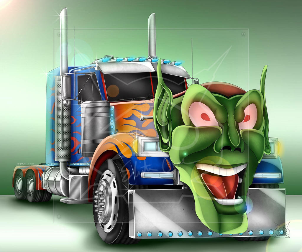 Optimus With Maximum Overdrive Green Goblin Face By HellboysLady On  optimus-with-maximum-overdrive-green-goblin-face-by-hellboyslady-on
