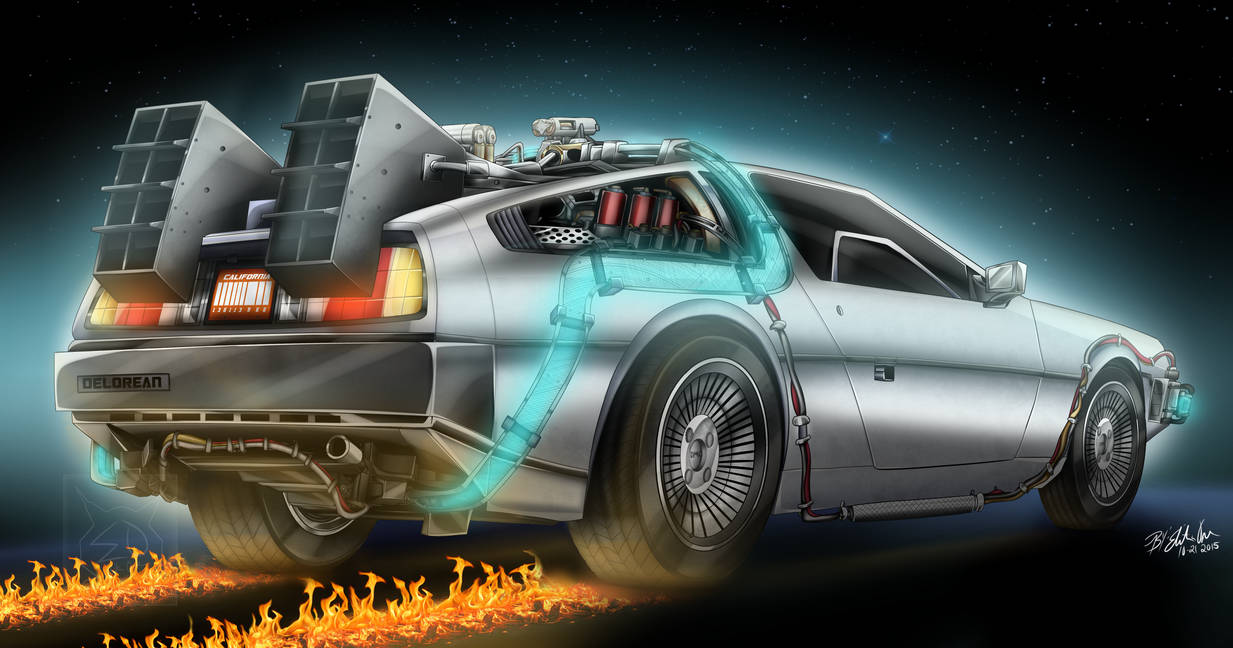 Red Time Machine The DeLorean Time Machine by HellboysLady on DeviantArt