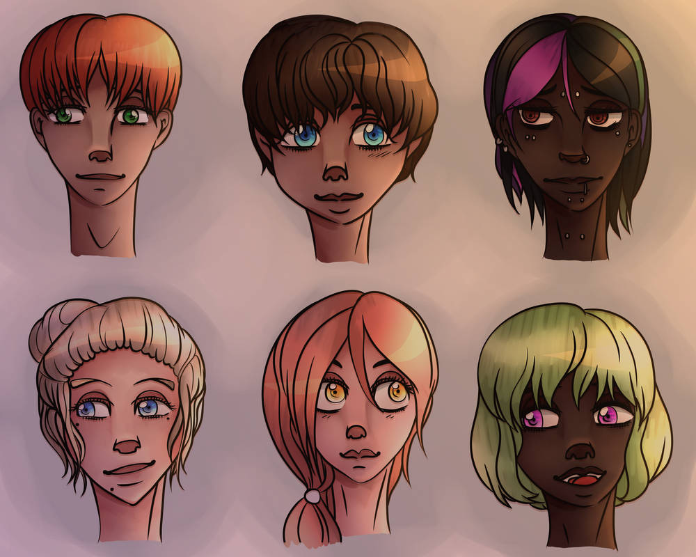 Original Characters Portraits by Desolv on DeviantArt