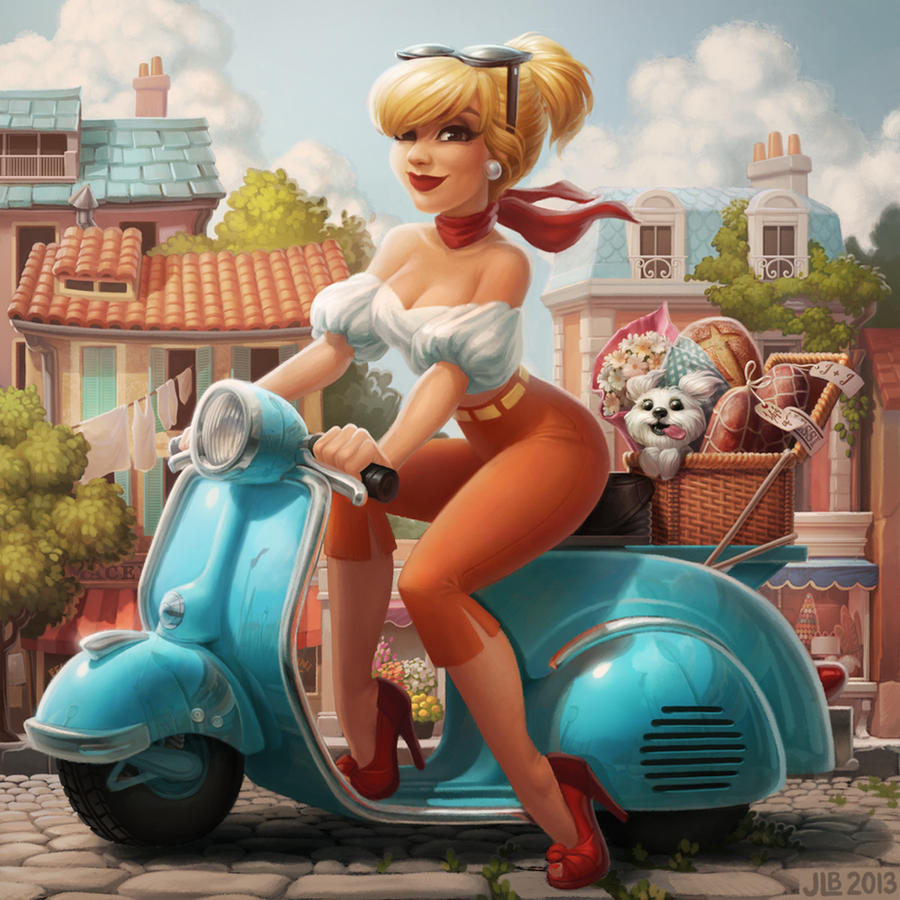 Vespa Pinup by JessiBeans