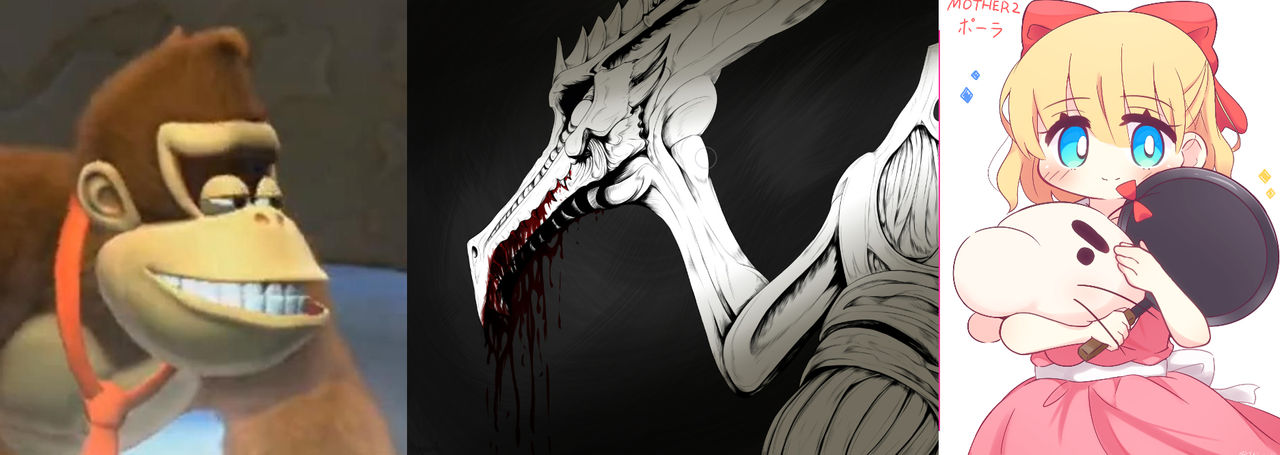 Funny Donkey Kong, Scary Ridley and Cute Paula by MetaKnightTheGreat on ...