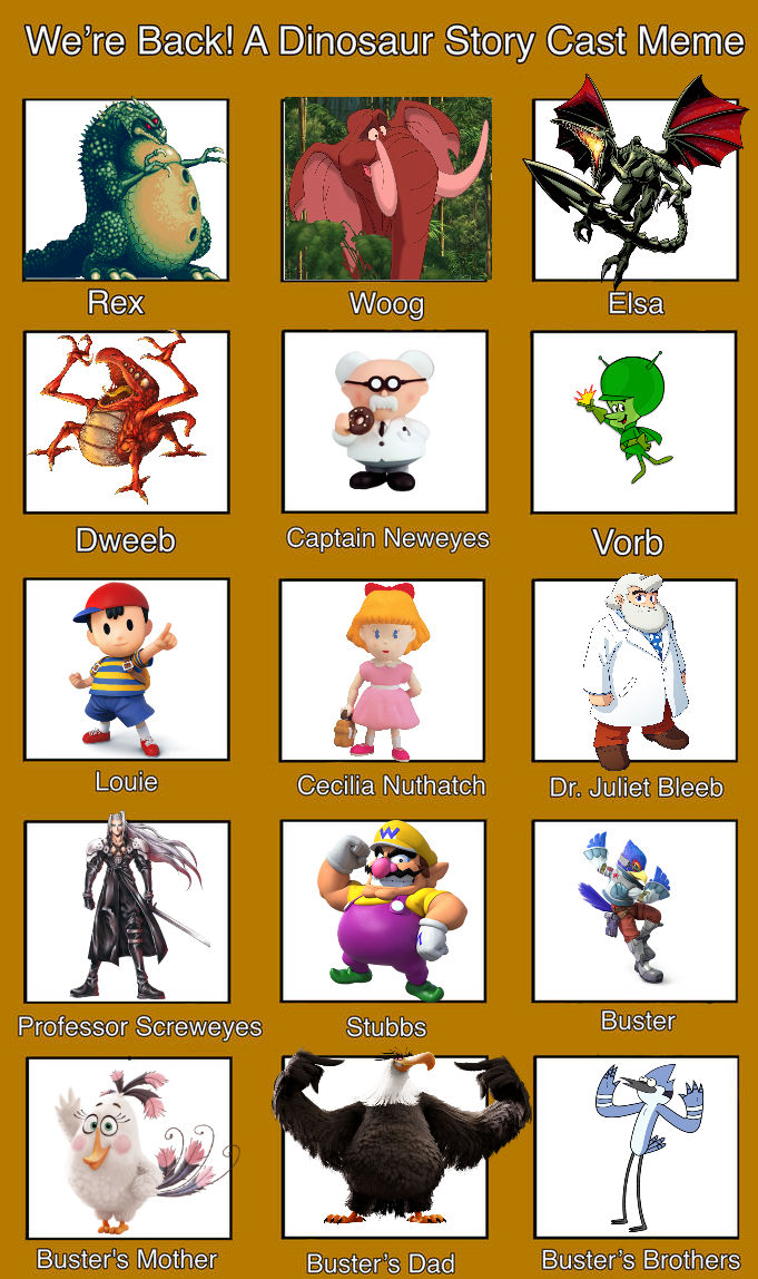 My Were Back a Dinosaur Story Cast by MetaKnightTheGreat on DeviantArt