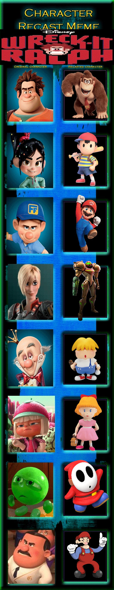 My Wreck it Ralph Cast Meme by MetaKnightTheGreat on DeviantArt