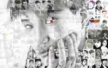 Celebratory Wallpaper - 1st Hundred Kpop Portraits