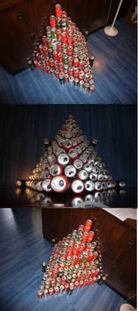 Beer tin tower