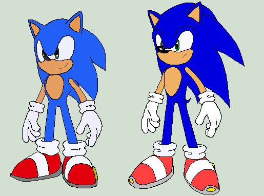 SU Sonic VS old-gen Sonic by SuperMysticSonic on DeviantArt