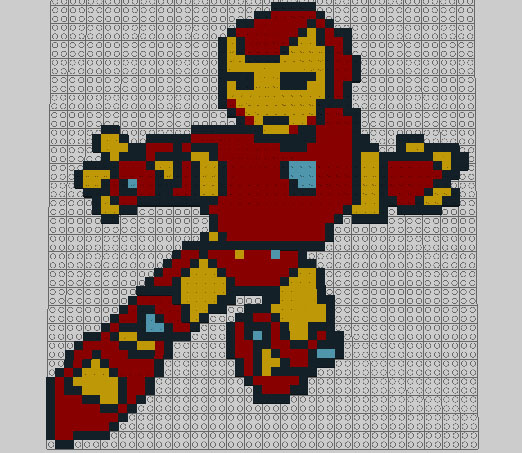 8-bit lego Iron Man