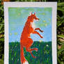 acrylic fox aceo