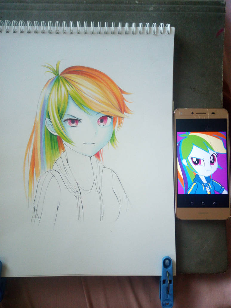Rainbow Dash fanart. by THReeDLe on DeviantArt