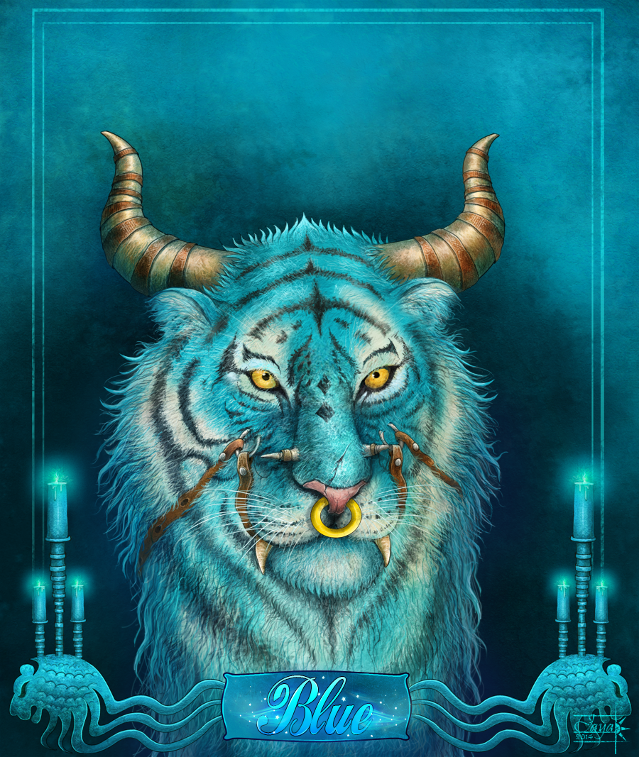 Fantasy Tiger Blue