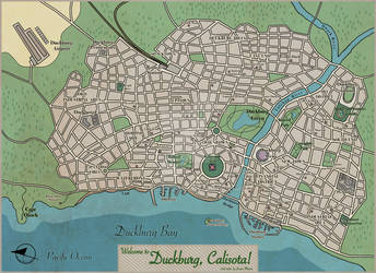 Duckburg Map - Mappa di Paperopoli