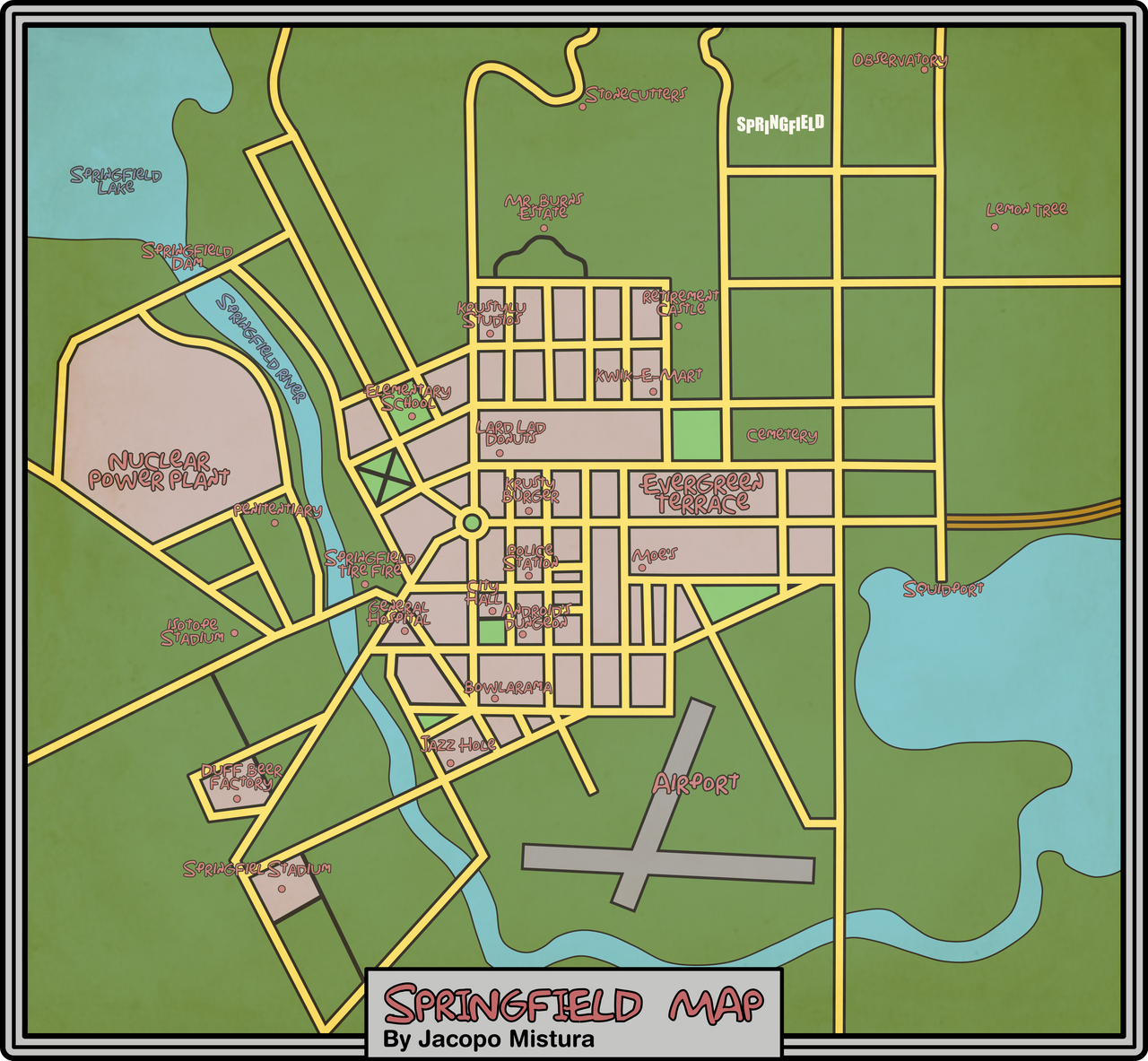 Springfield Map by Jaki92 on DeviantArt