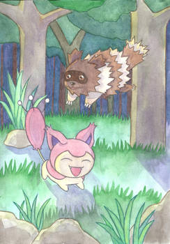 Zigzagoon and Skitty