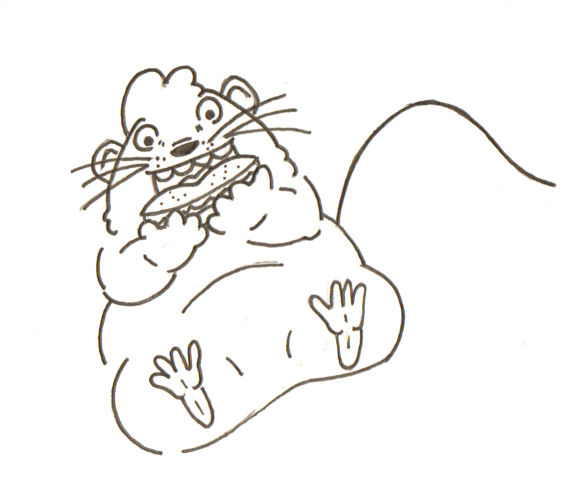 Afternoon Snack - Chunk Mouse with a Sandwich by Edible-Jesus on DeviantArt