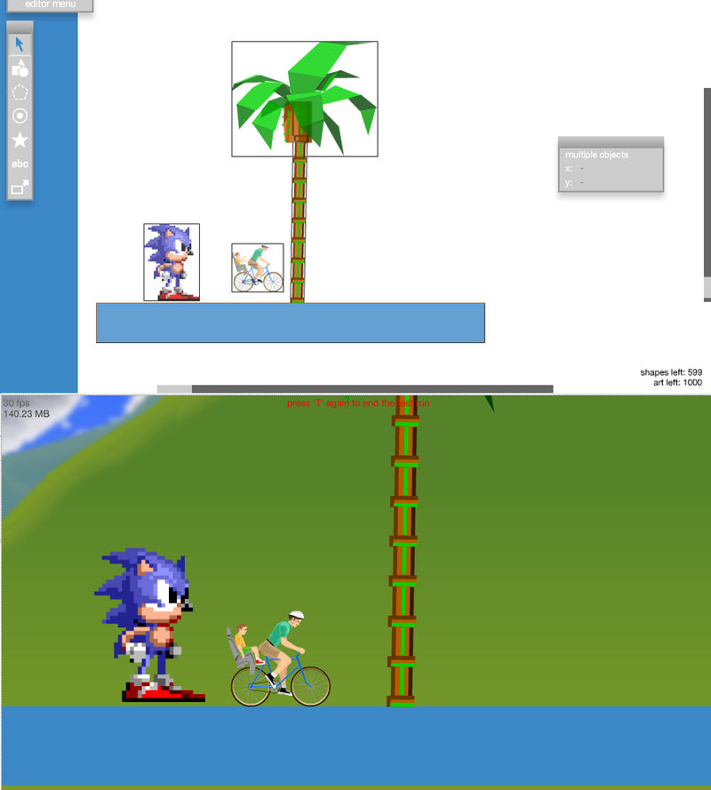 Happy Wheels Art for sale - Sonic and Palmtree by Happy-Wheels-Art on DeviantArt