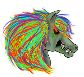 Rainbow Zombie Horse - Available on Redbubble